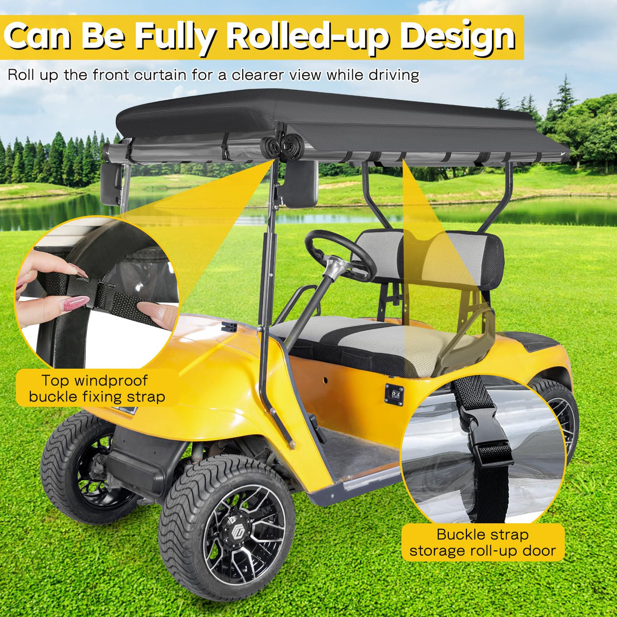 SANXIACAR EZGO TXT 2-Seat enclosure roll-up windows for ventilation