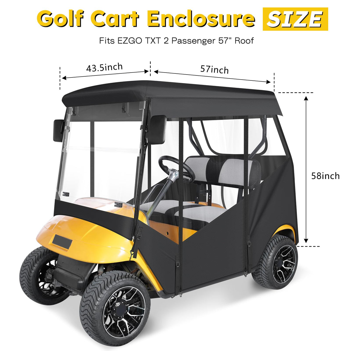 SANXIACAR EZGO TXT 2-Seat enclosure side view