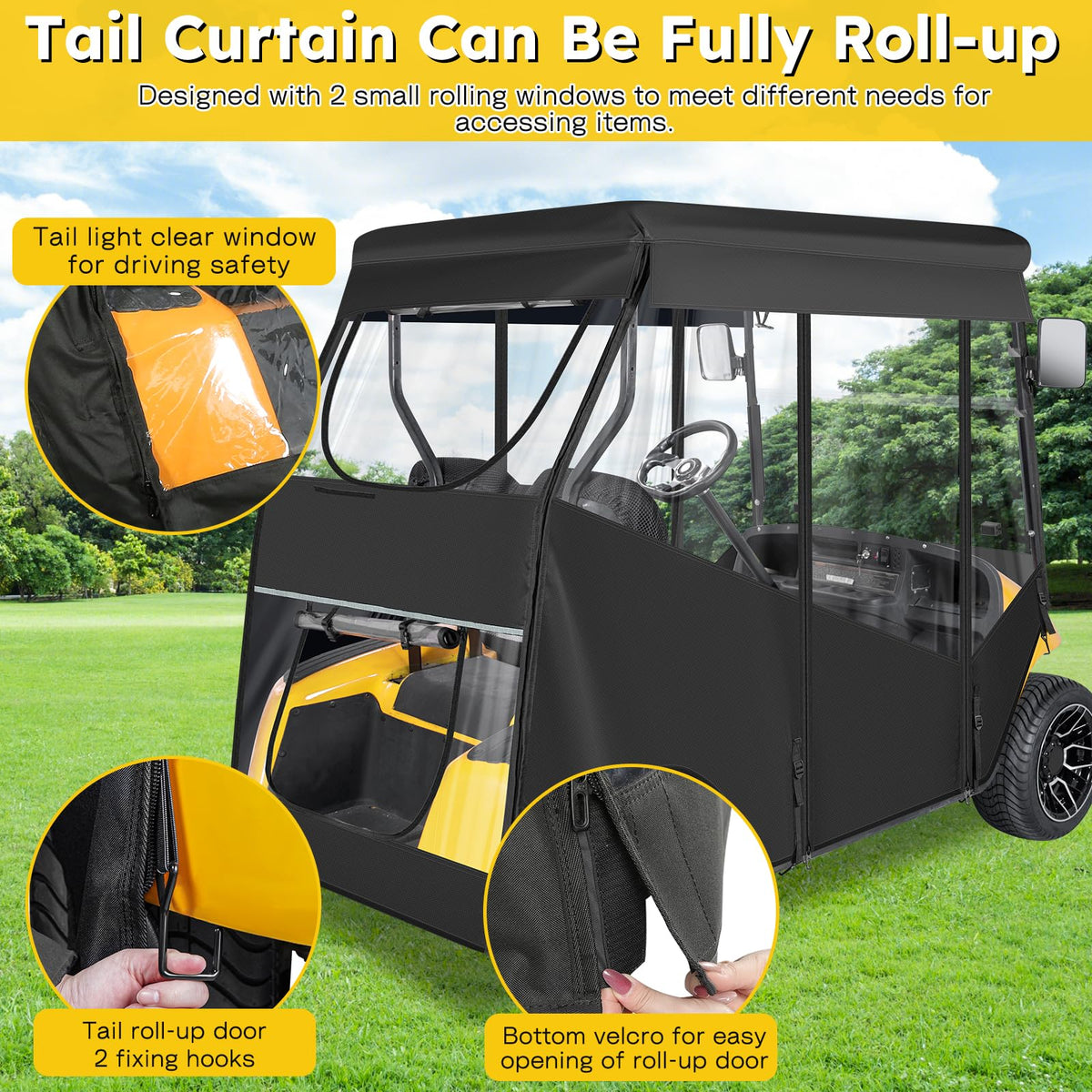 SANXIACAR EZGO TXT 2-Seat enclosure tail light window for night visibility