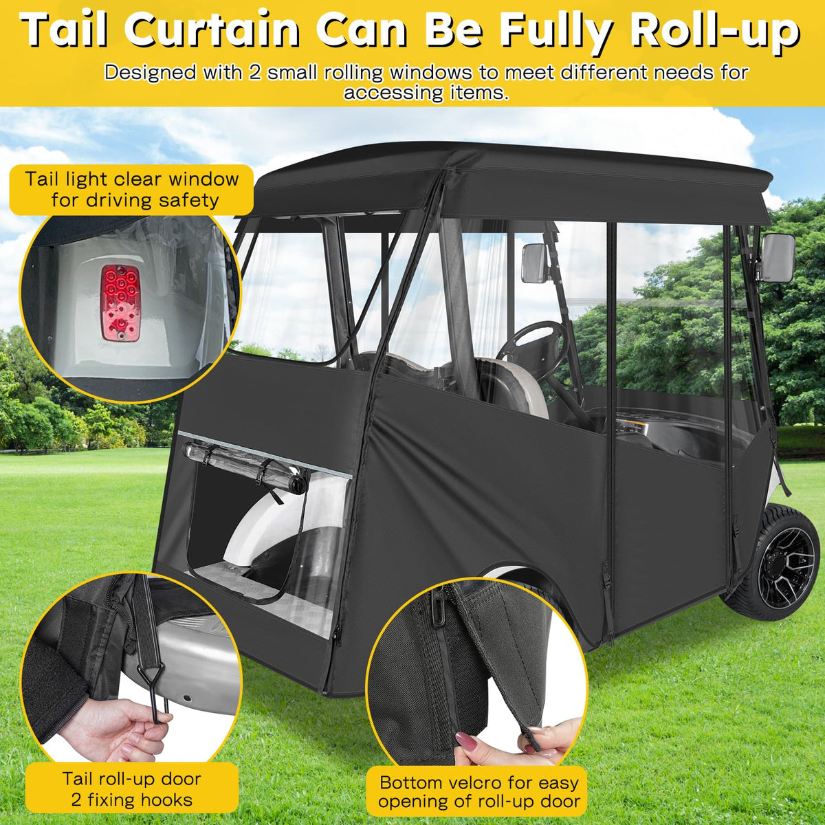 Sanxiacar durable 600D fabric with PVC film for year-round use.