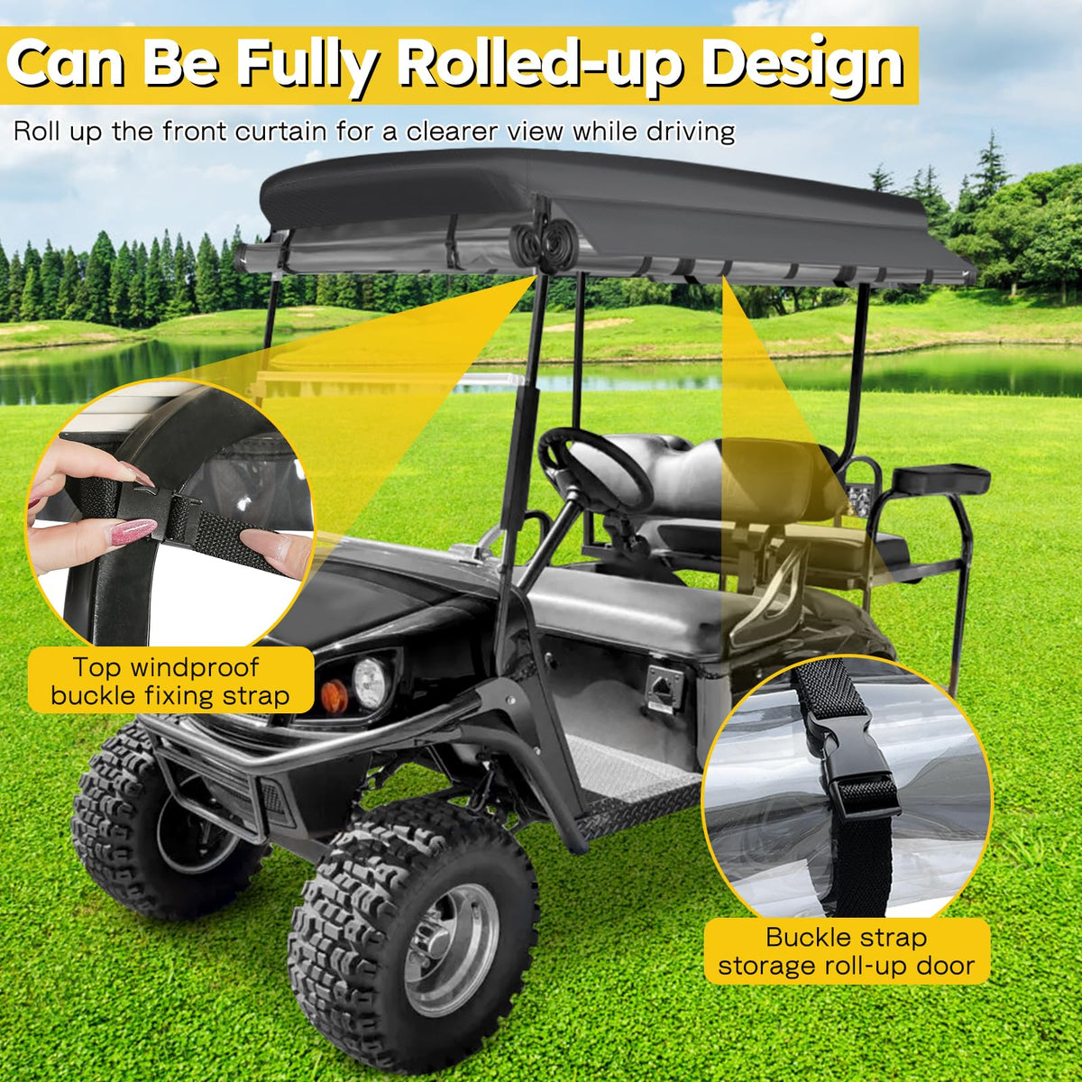 SANXIACAR enclosure with four transparent windows for clear visibility during rides.
