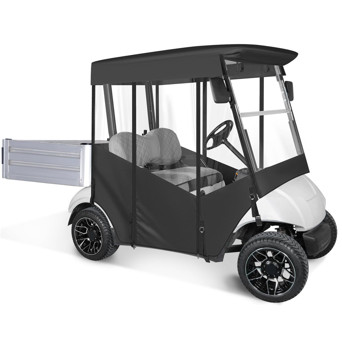 SANXIACAR enclosure front view for Yamaha G29 keeps rain out.