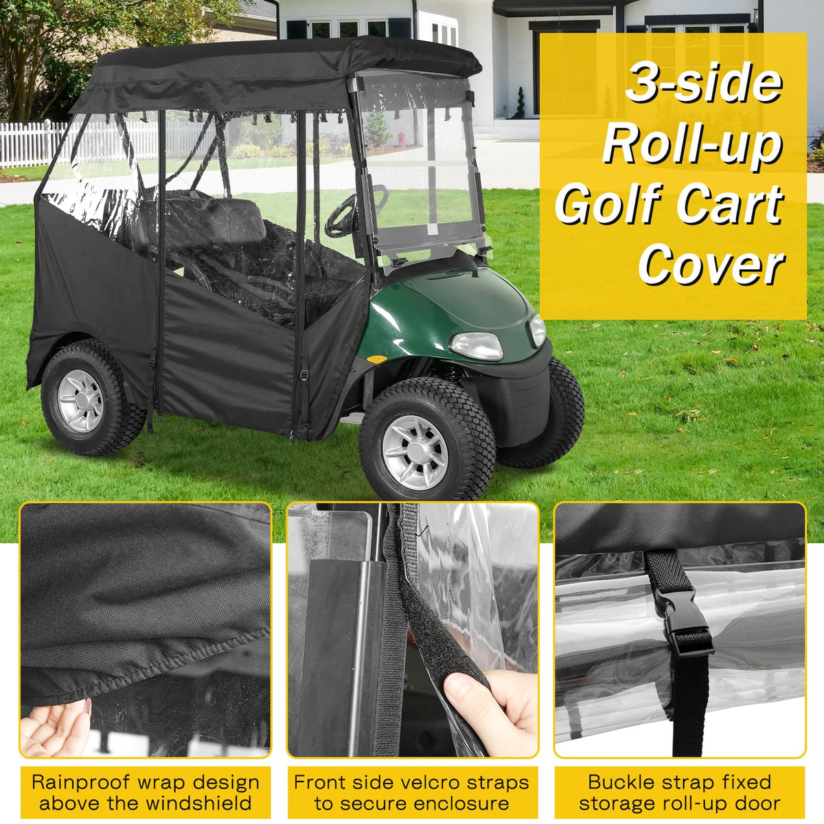 No front curtain design on SANXIACAR enclosure offers unobstructed forward view