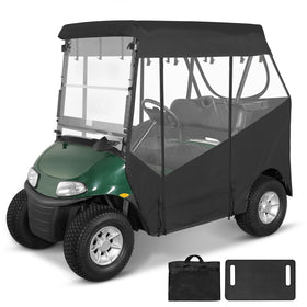 SANXIACAR golf cart enclosure with open front windshield shows airflow and easy entry