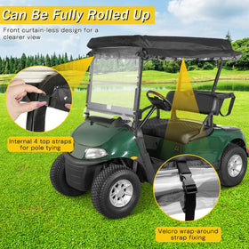Roll-up door stowed on SANXIACAR enclosure for quick access and ventilation