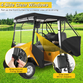 Roll-up side doors of SANXIACAR golf cart enclosure for EZGO TXT