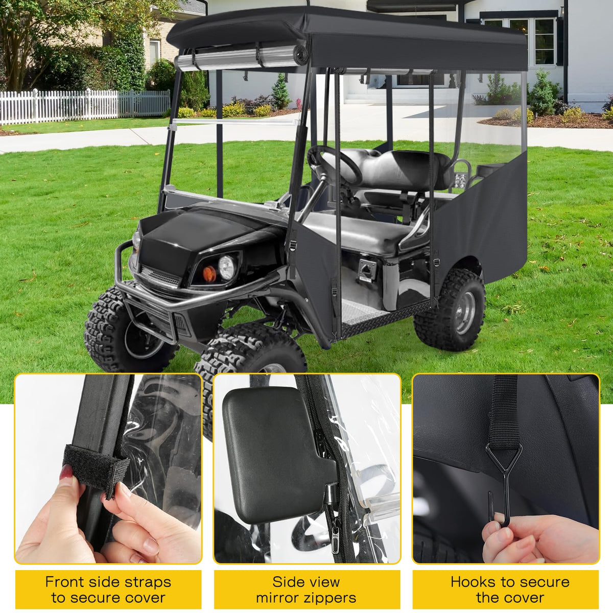 SANXIACAR enclosure roll-up doors enable quick entry and ventilation without tools.
