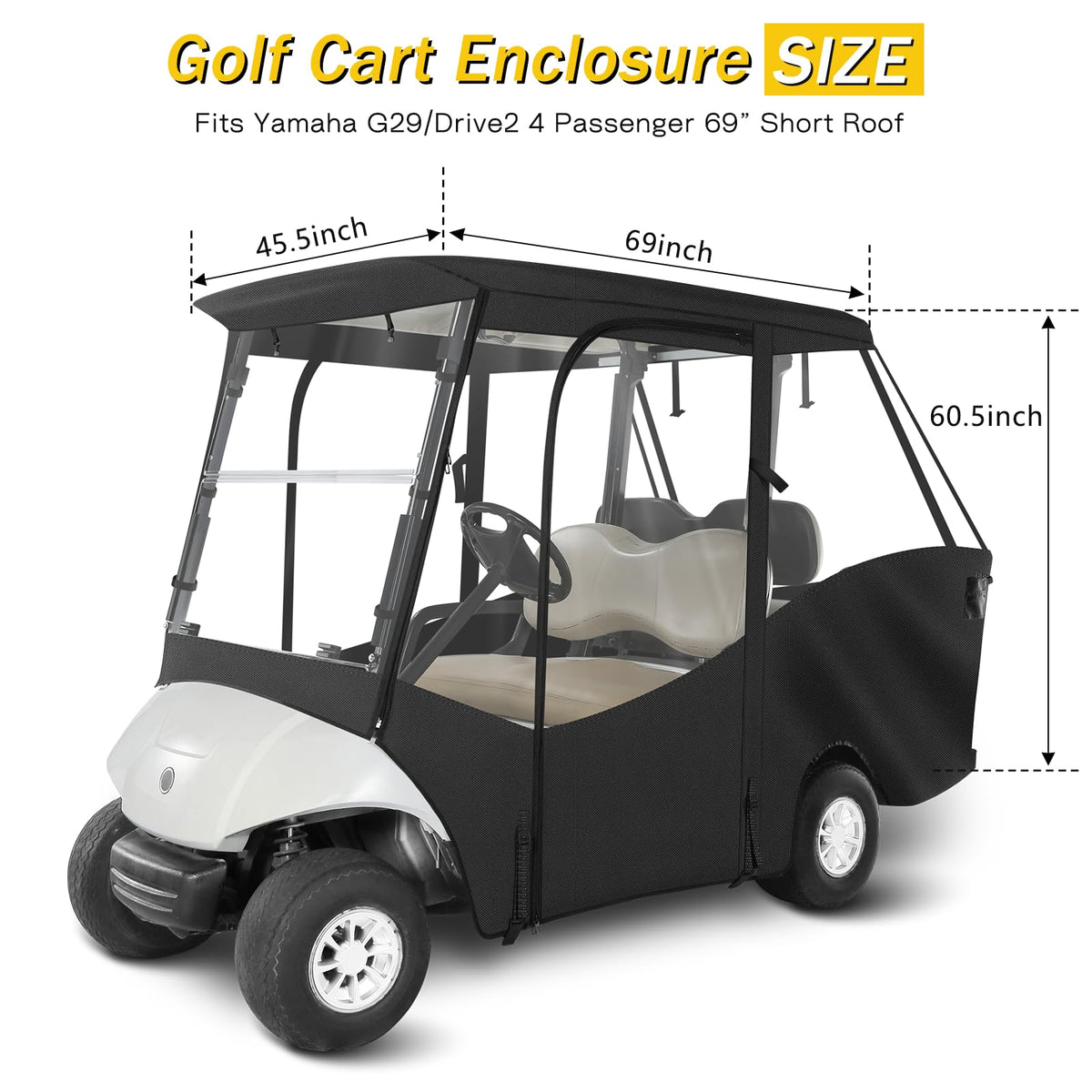 SANXIACAR enclosure side roll-up doors allow quick access in rain