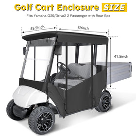SANXIACAR enclosure with rolled-up clear windows enhances ventilation.