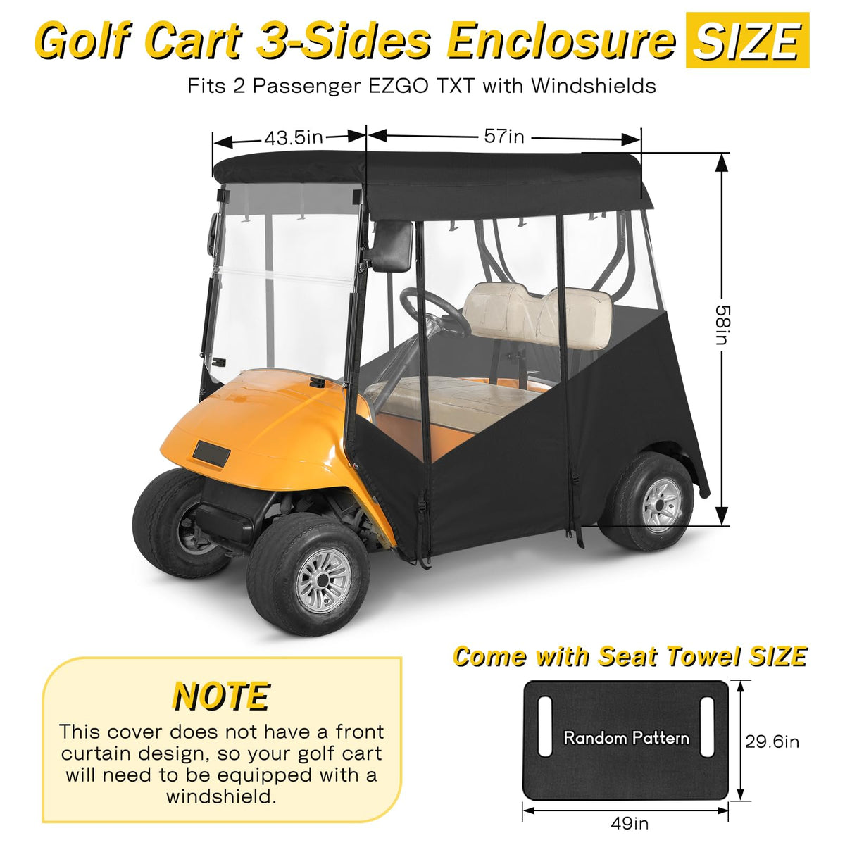 SANXIACAR enclosure side view showing three-sided windows