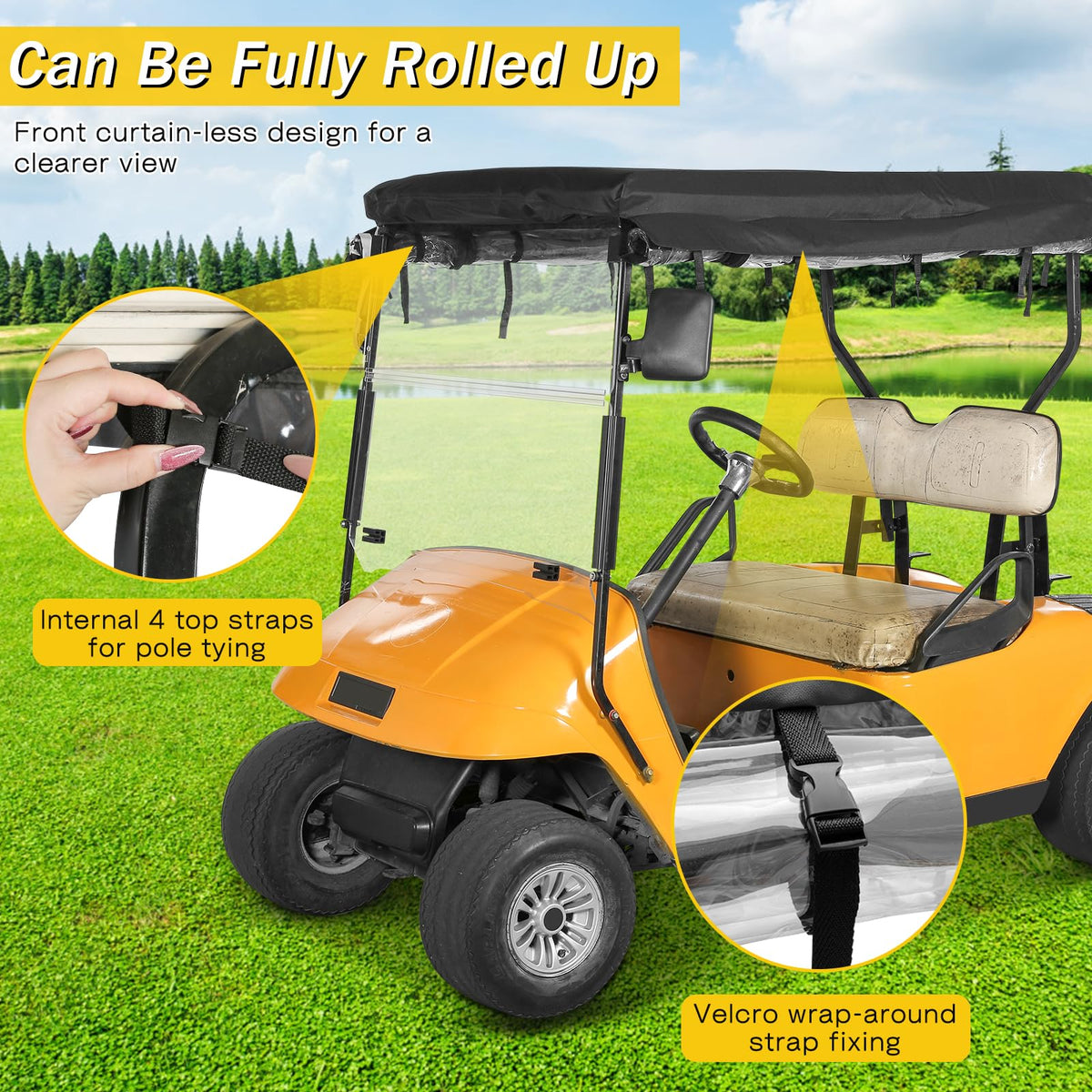 SANXIACAR enclosure three-sides clear windows for visibility