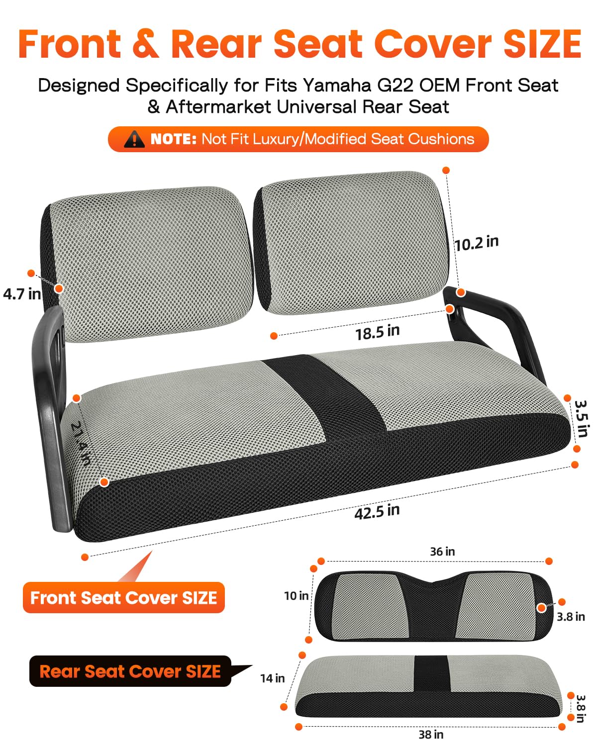 SANXIACAR rear seat cover universal fit with breathable mesh for durability.