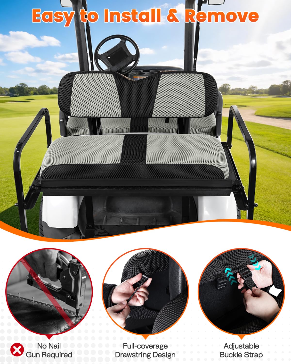 SANXIACAR easy installation with drawstrings and buckles.