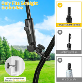 SANXIACAR golf-cart umbrella stand provides sturdy windproof support during sunny or breezy days.