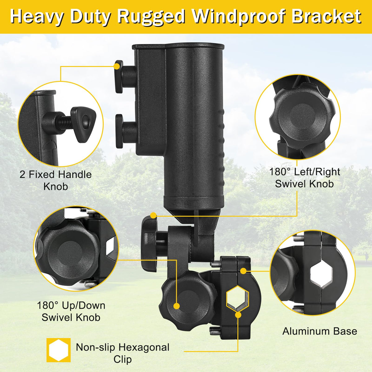 SANXIACAR non-slip clip keeps the umbrella secure in windy conditions.