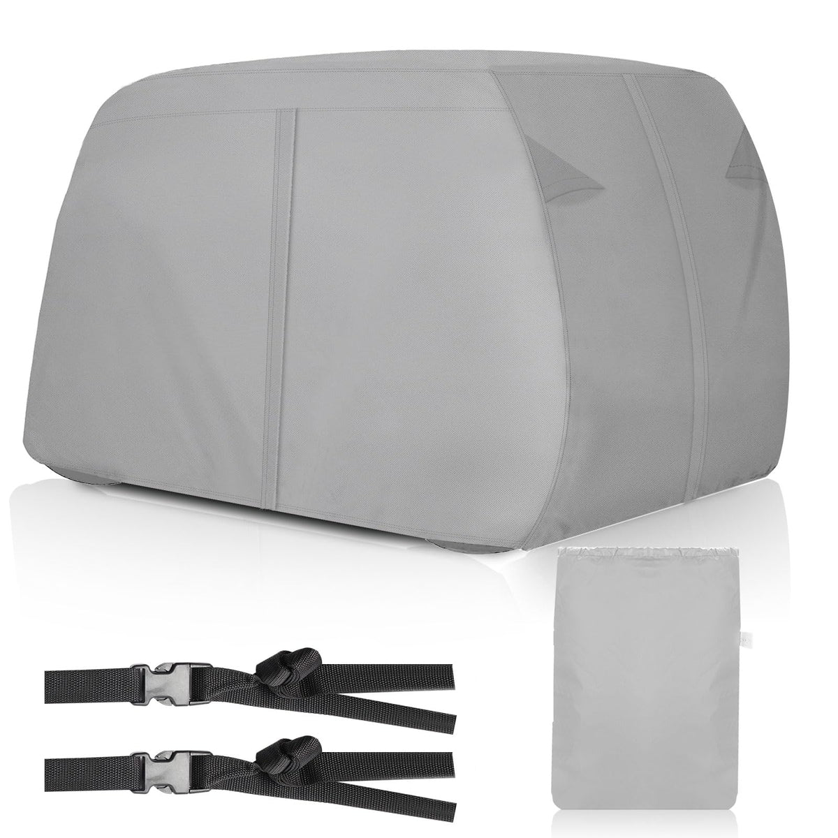 SaolGllS golf cart cover for 4 passenger protects against rain and dust with snug fit.