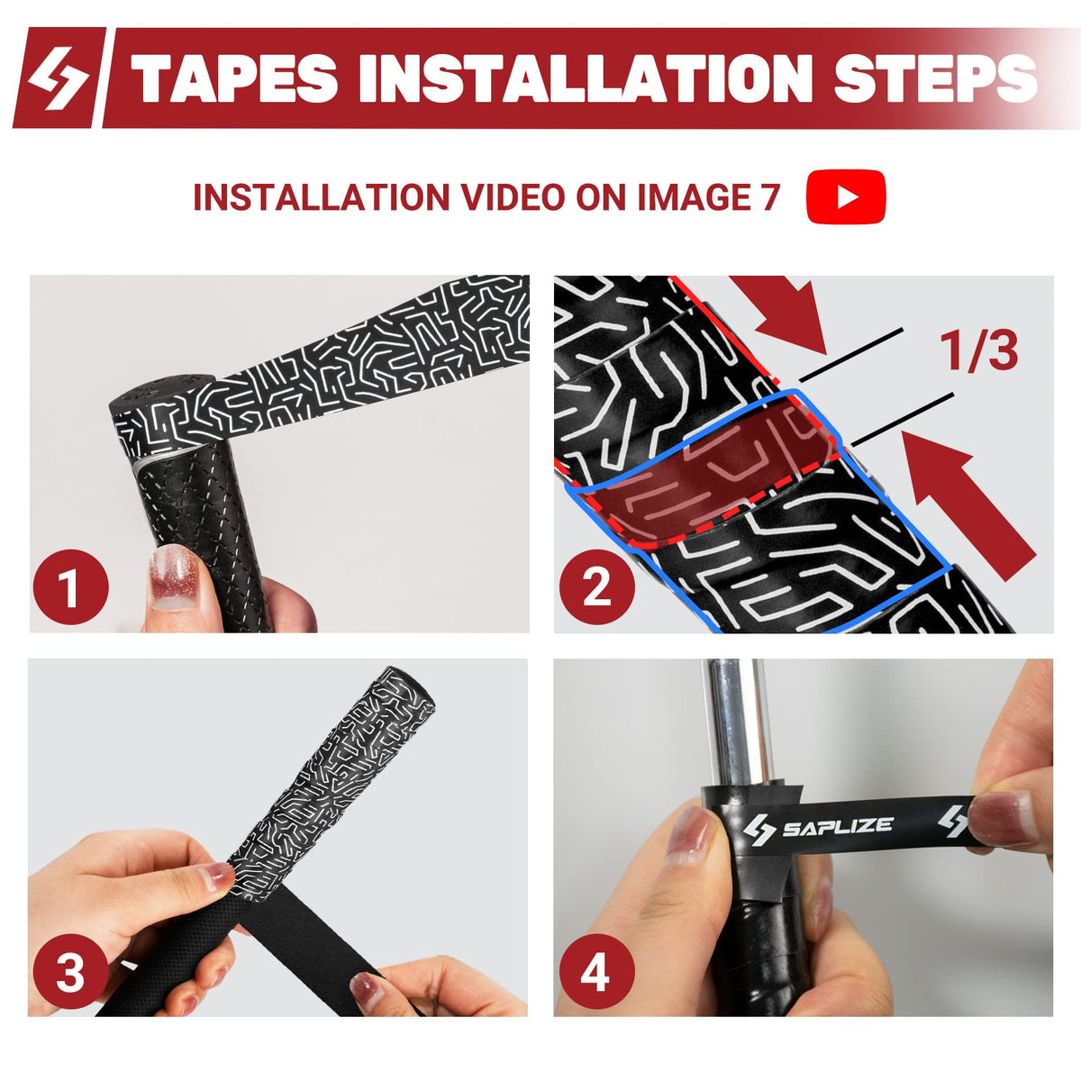 SAPLIZE anti-slip tack grip enhances wet weather performance.