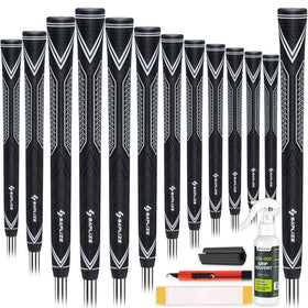 SAPLIZE CC10 13-pack grips close-up in white for stable swings