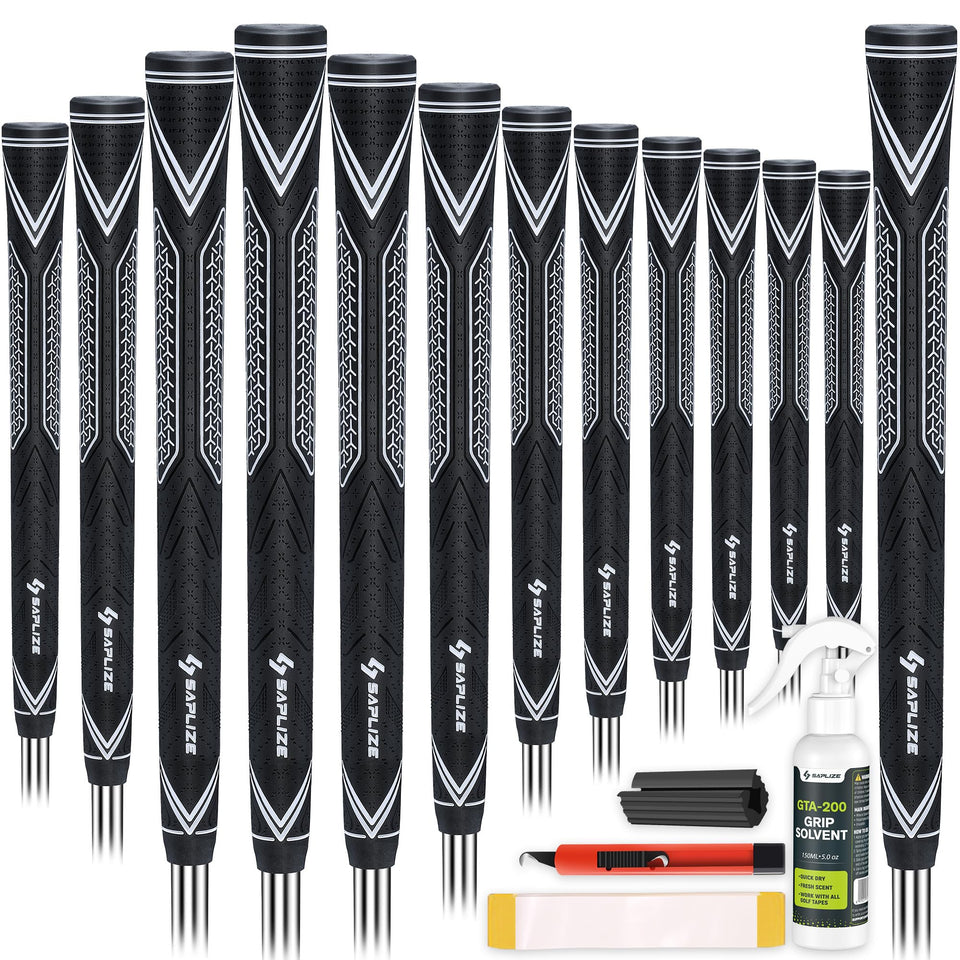SAPLIZE CC10 13-pack grips close-up in white for stable swings