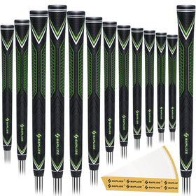 SAPLIZE CC10 13-pack grips, premium rubber for steadier swings.