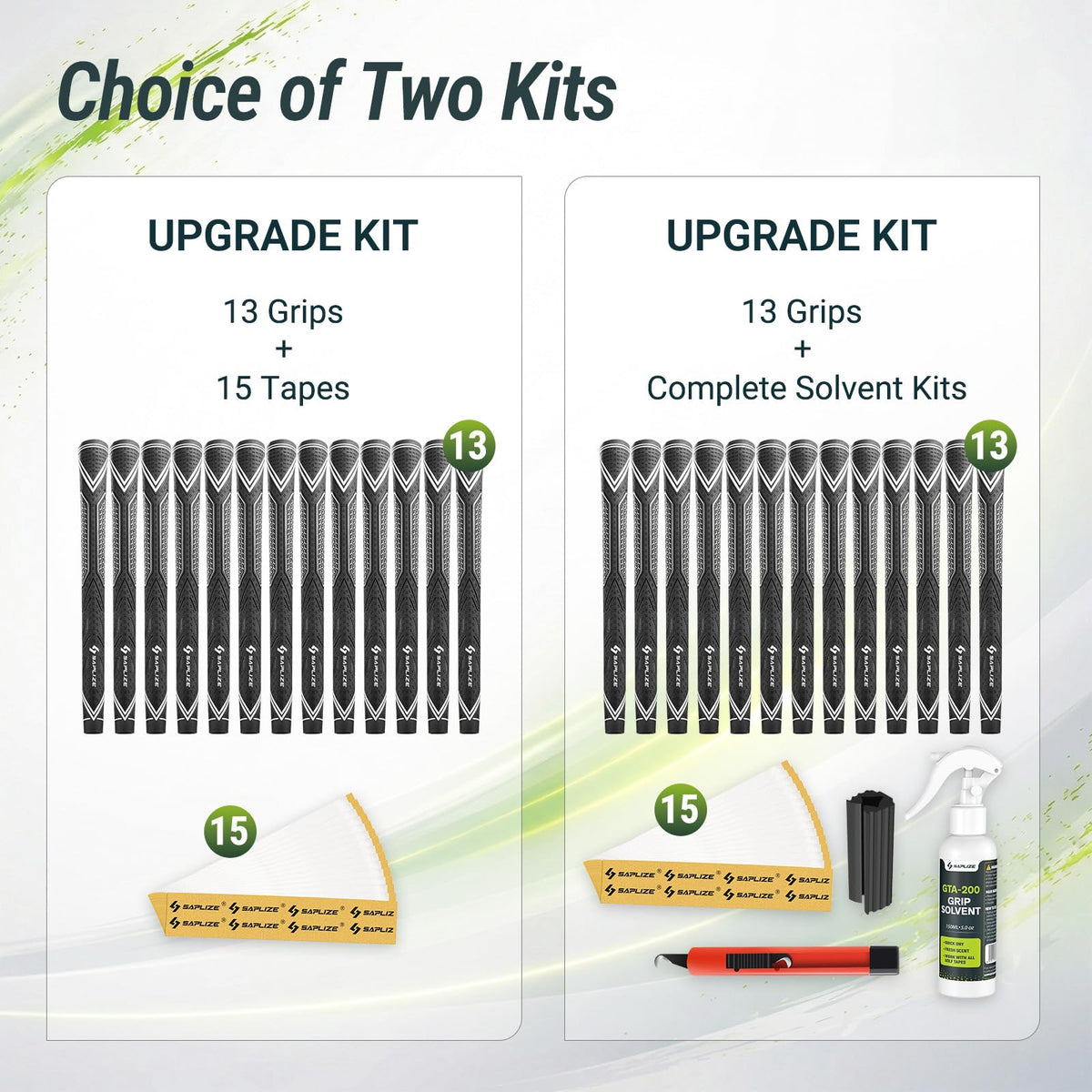 Deluxe regripping kit included for full upgrade