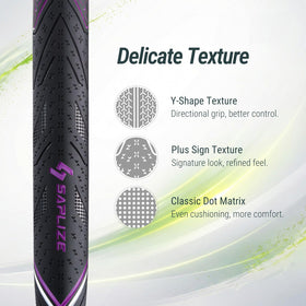 SAPLIZE CC10 grip showing swing-stability weight consistency