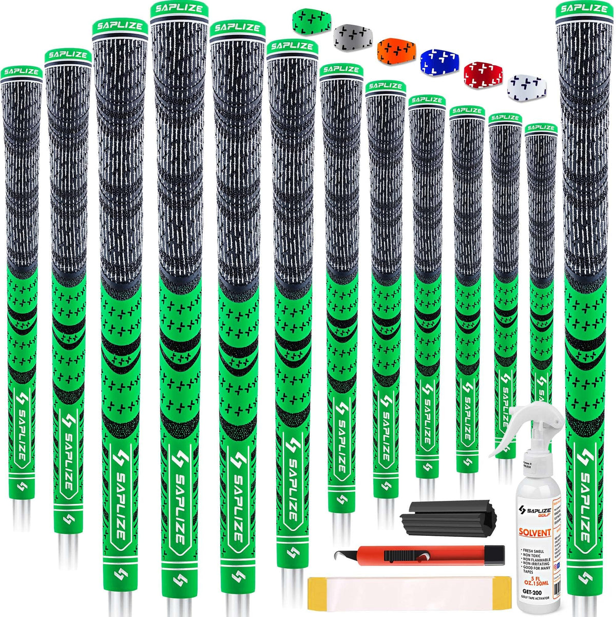 SAPLIZE Cross Cord Golf Grip mid green, improved stability and anti-slip feel