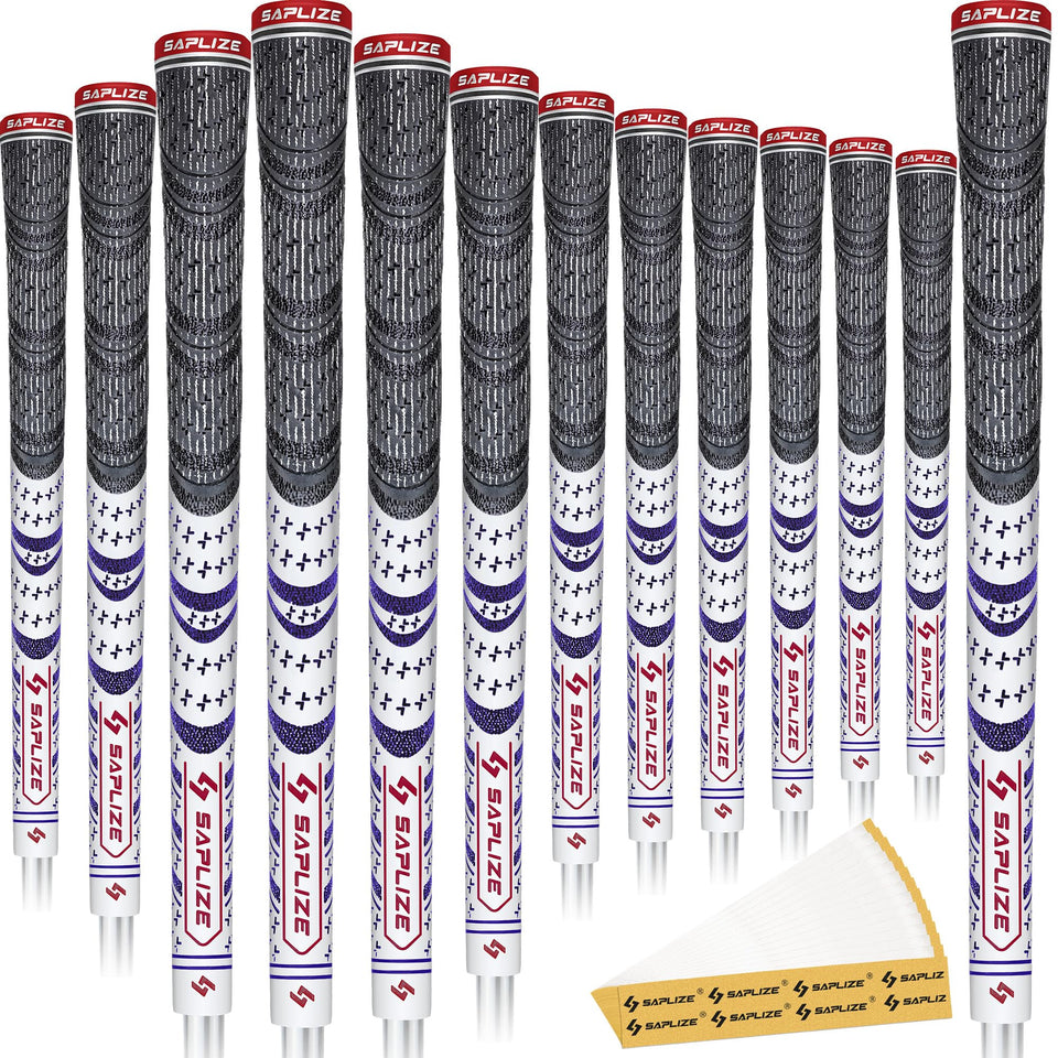 SAPLIZE Cross Cord Golf Grips 13-pack box ready for installation