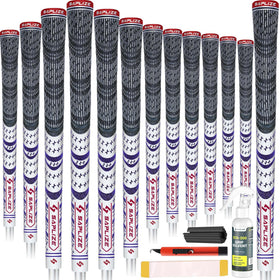 SAPLIZE Cross Cord Golf Grips in white offer anti slip control for all weather play.