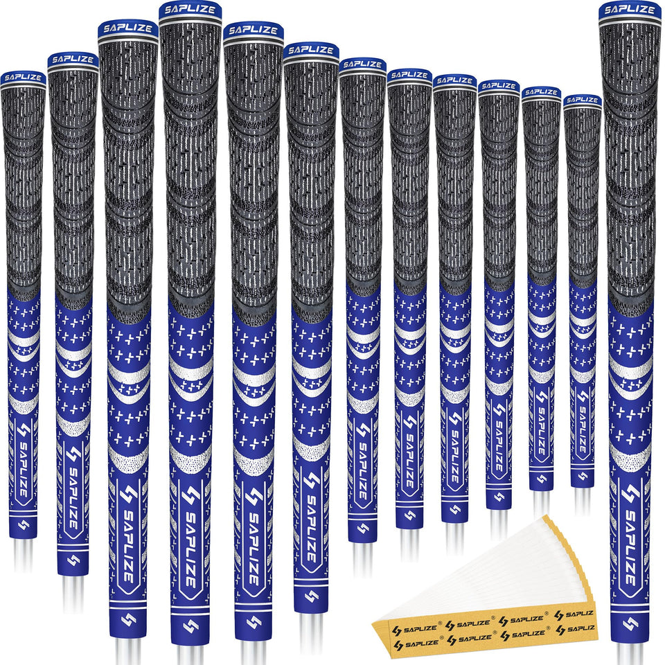 SAPLIZE Cross Cord Golf Grips 13-set provide anti-slip stability during swing.