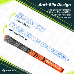 SAPLIZE Cross Cord Golf Grips green 13-pack reliable control