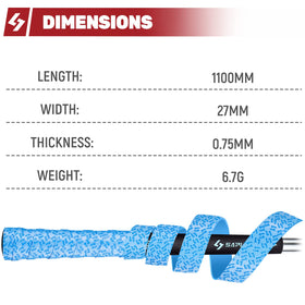 Three SAPLIZE wrap tapes fit different clubs for versatile customization