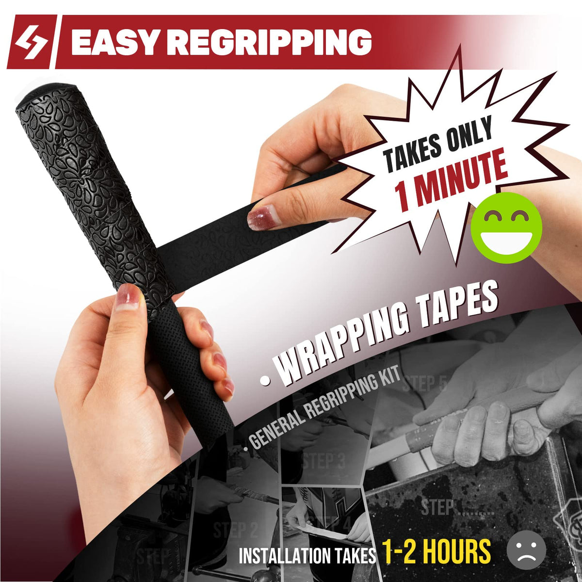 SAPLIZE durable PU material provides a soft, stable grip.