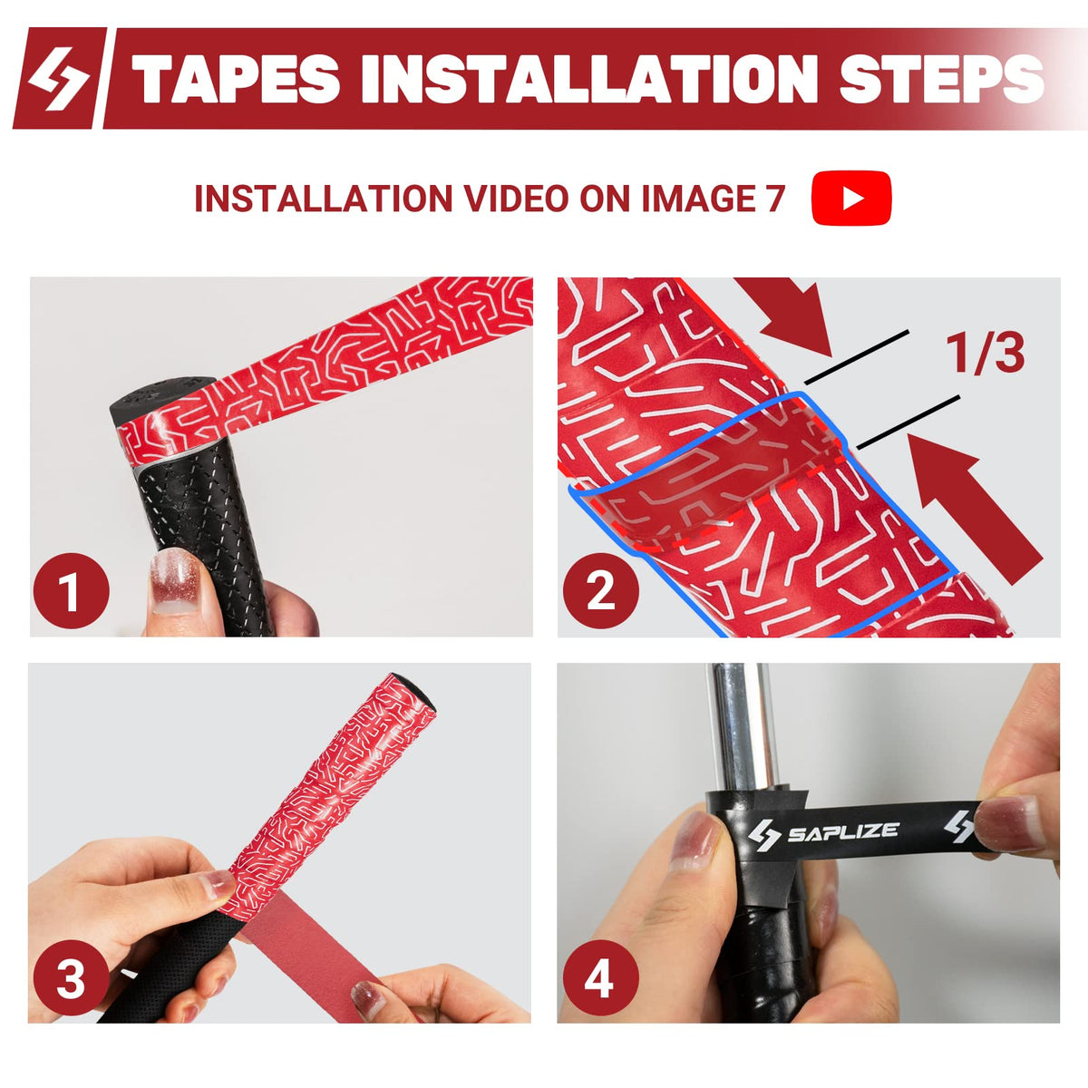 SAPLIZE golf grip wrapping tapes custom-style to personalize club aesthetics.