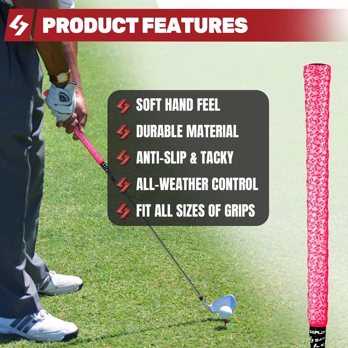 SAPLIZE wrap demo shows quick peel wrap seal method for instant grip upgrade.