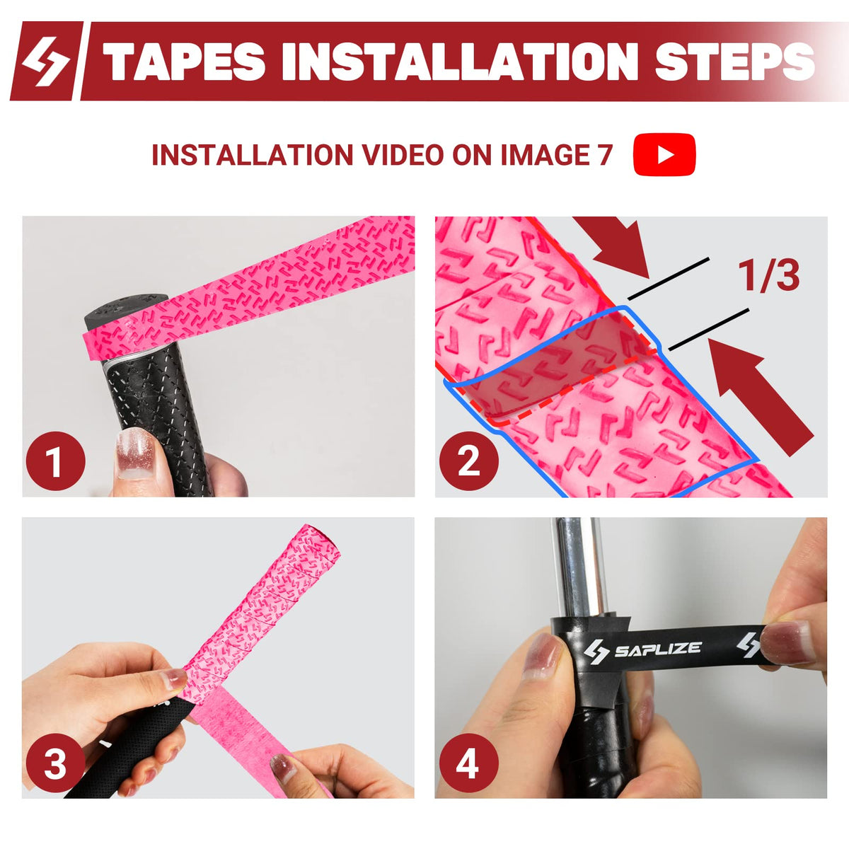 Wrapped SAPLIZE grip demonstrates anti slip performance in rain.