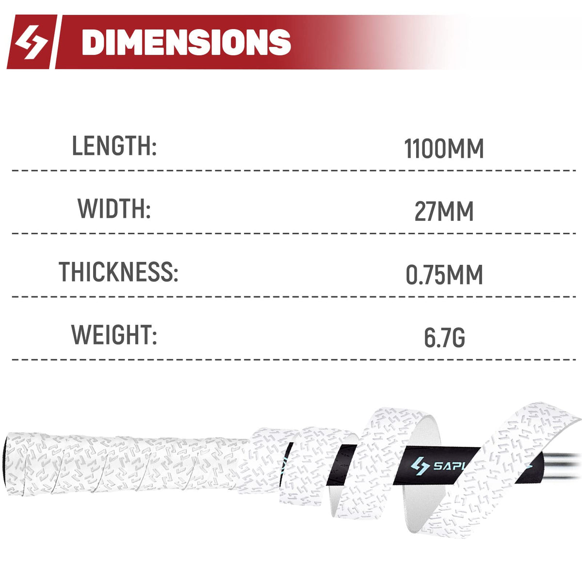 Stylish SAPLIZE wrap enhances the look of your golf club