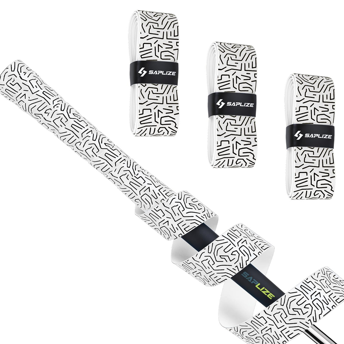 SAPLIZE golf grip wrapping tapes wrapped on a club for quick refresh