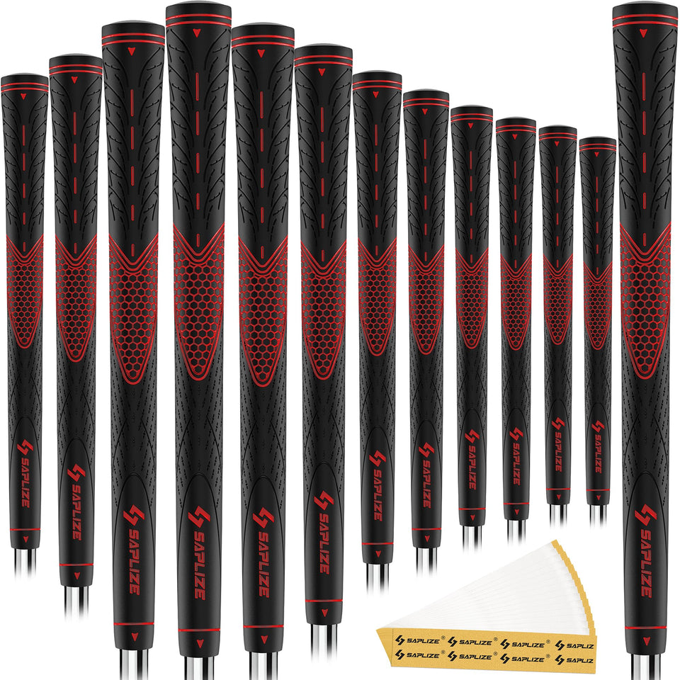 SAPLIZE Golf Grips 13-piece set with multiple sizes for a personalized fit.