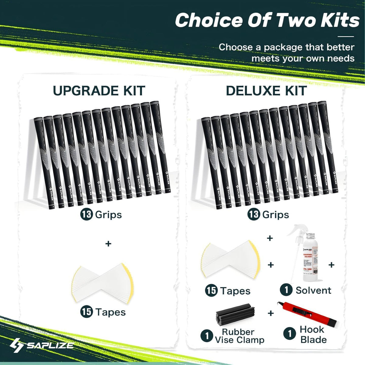 SAPLIZE color options image shows White Blue Red Green choices