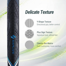 SAPLIZE midsize blue grips improve swing stability and alignment.