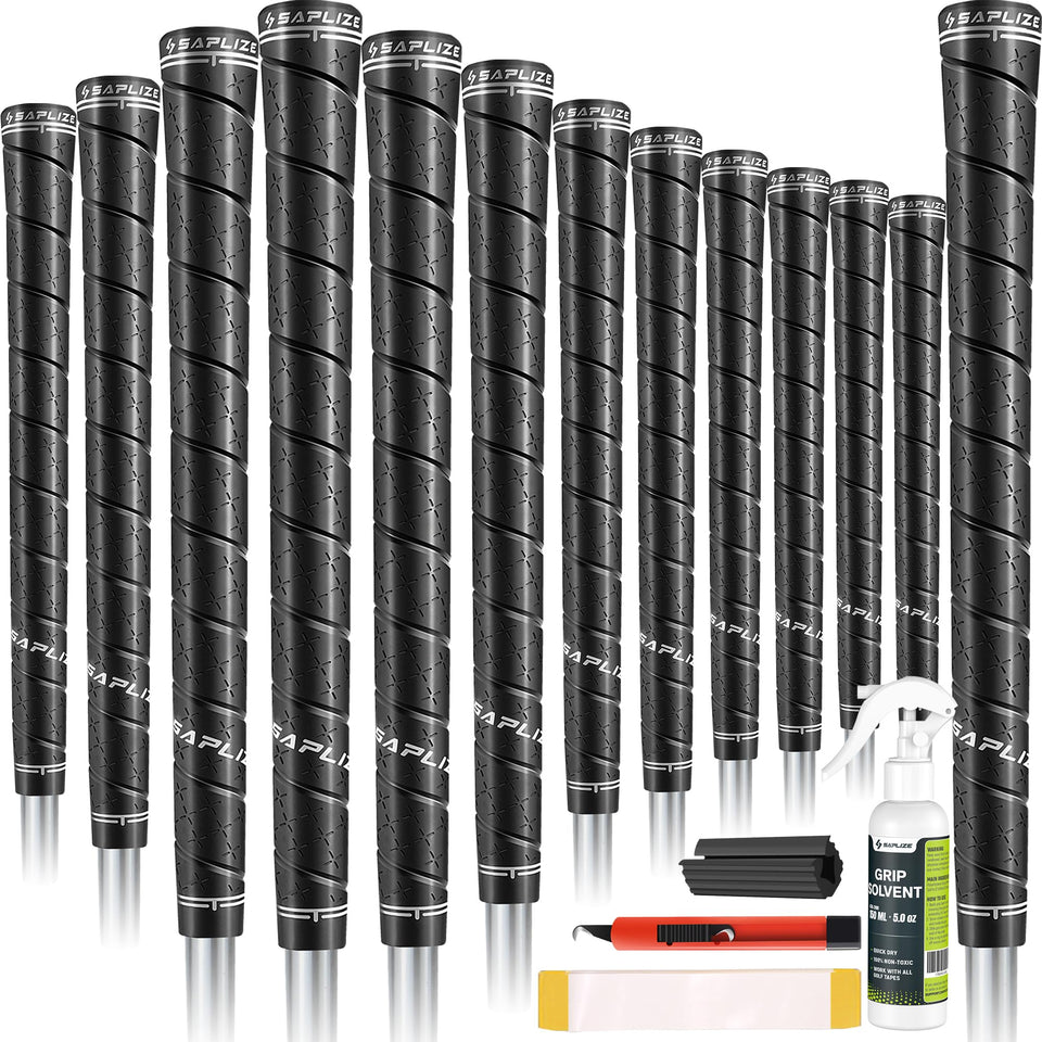 SAPLIZE Midsize Golf Grips wrap design enhances hold and control