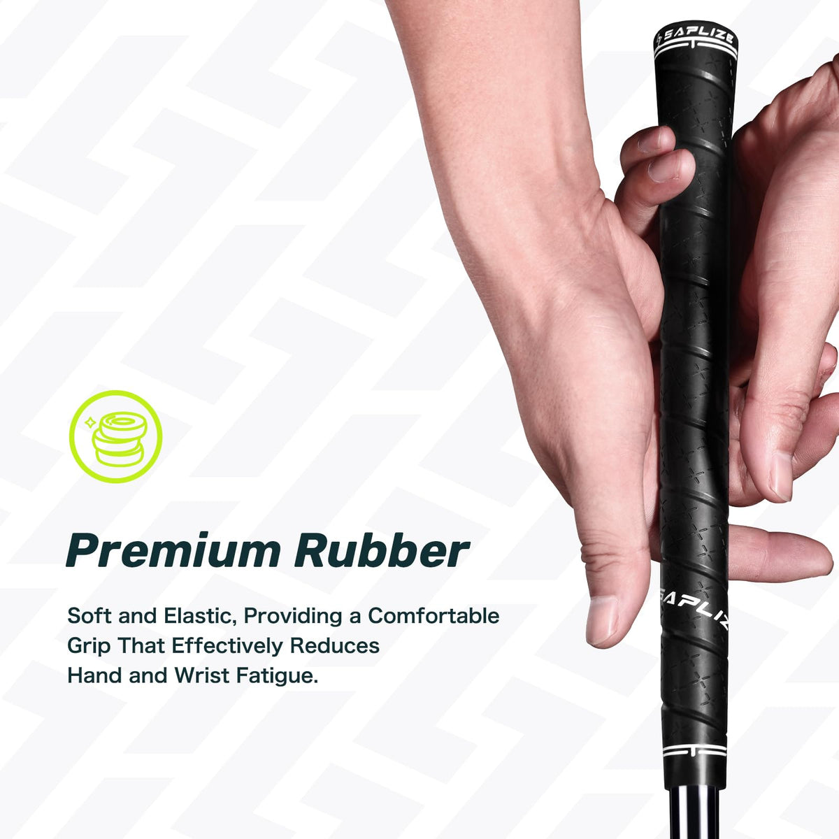 SAPLIZE Midsize Golf Grips vibration-damping rubber reduces fatigue
