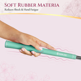 SAPLIZE minimalist design golf grips in mint green for stylish course looks
