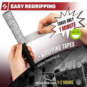 SAPLIZE PU overgrip in tacky texture for sweat absorption during swing