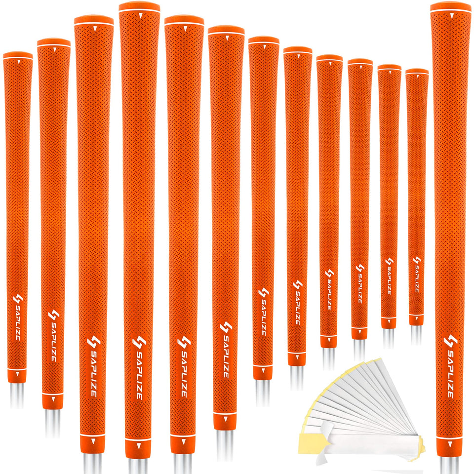 SAPLIZE women's exclusive golf grips 13-pack shown, offering stylish design and reliable grip.