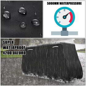 SAPUBK golf cart cover breathable vents reduce interior moisture.