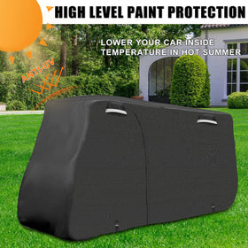 SAPUBK golf cart cover side-door zipper allows easy entry.