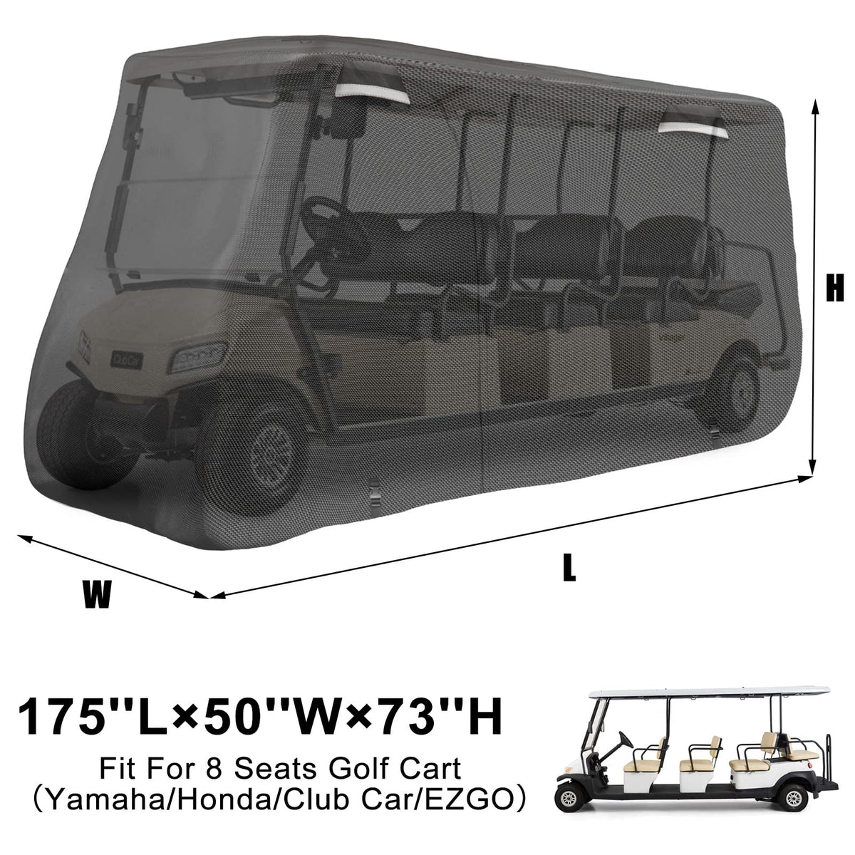 SAPUBK golf cart cover storage bag for easy transport.