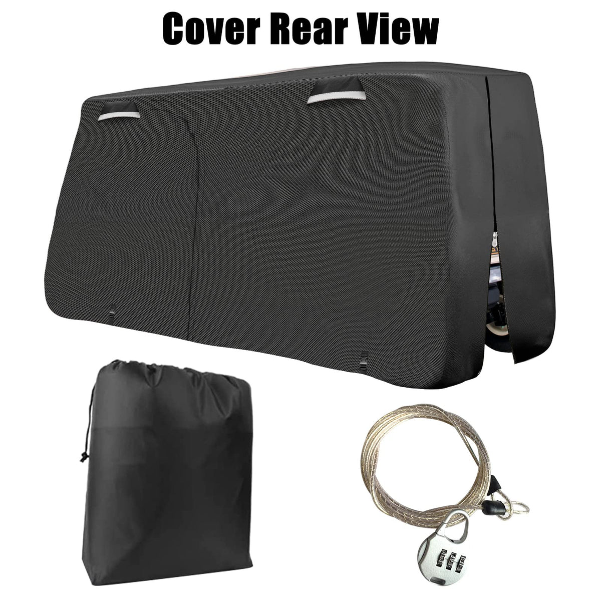 SAPUBK golf cart cover waterproof seams keep moisture out.